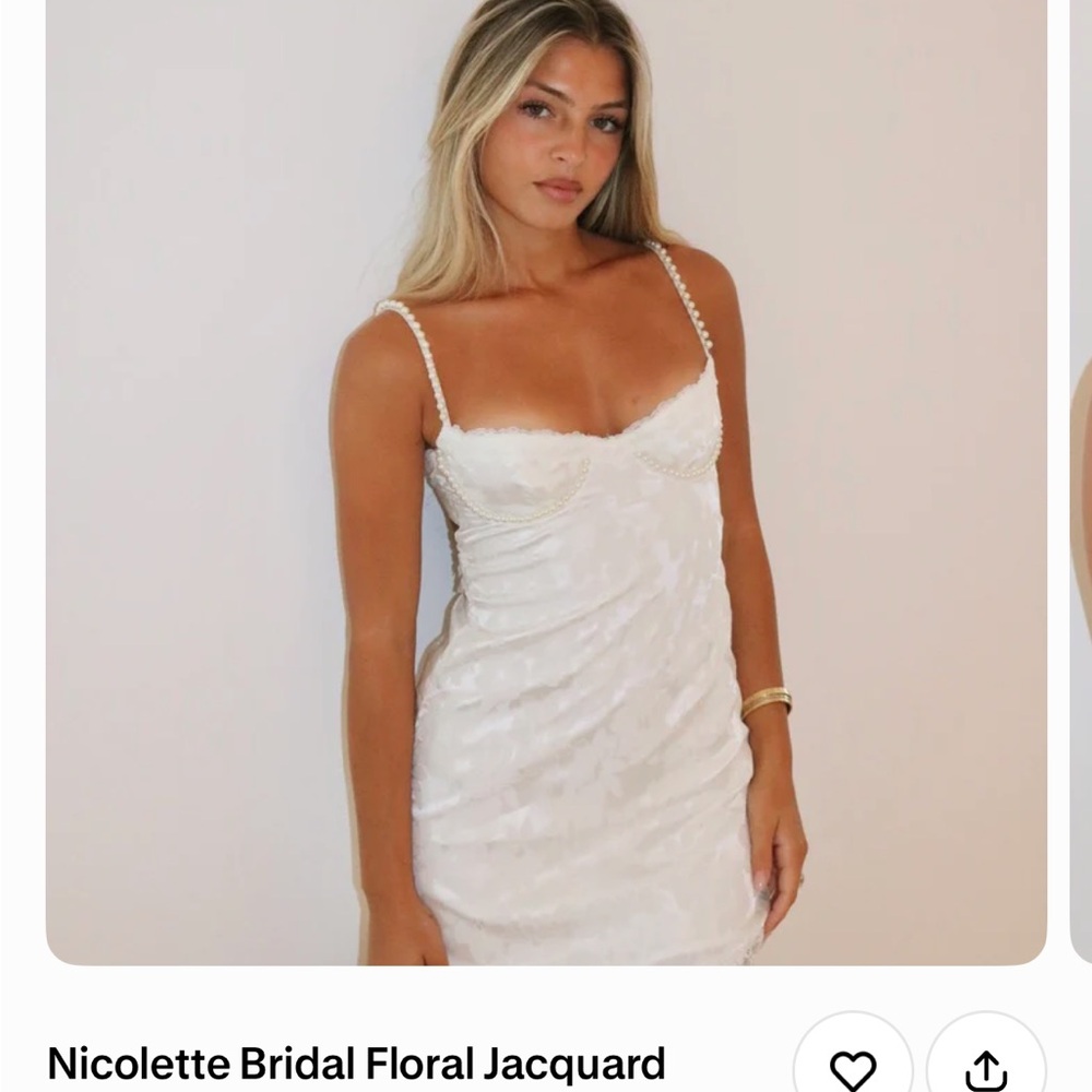 Waverly Ivory Floral Jacquard Slip Dress